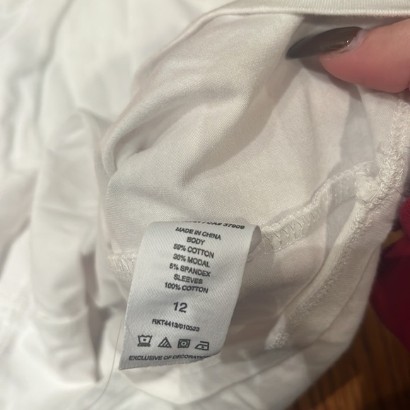 Splendid Girl’s White Short Sleeve Top Size 12 - Picture 4 of 4